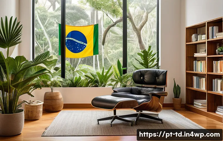 자서전적 치료법의 윤리적 고려사항 - A calm and cozy therapy room in a modern Brazilian home, featuring warm natural lighting through lar...