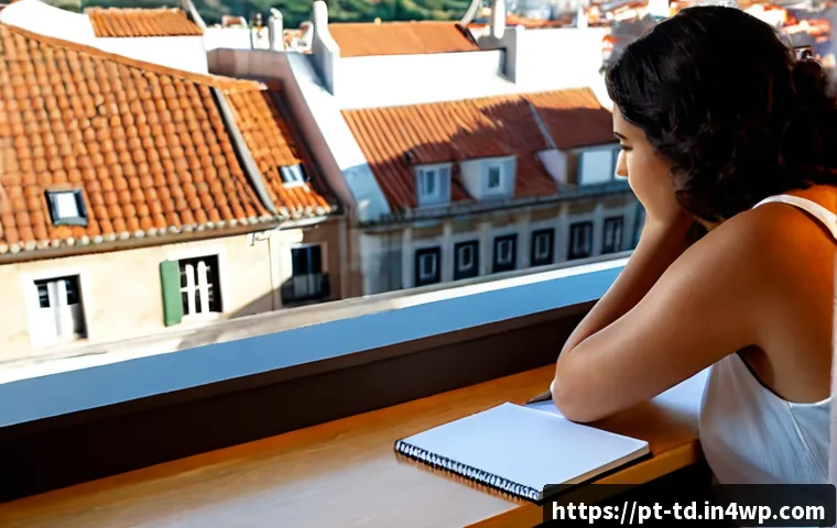 Home 17 자서전적 치료법과 자기 반성의 중요성 - Photorealistic intimate self-reflection scene in a sunlit Lisbon apartment, thoughtful middle-aged P...